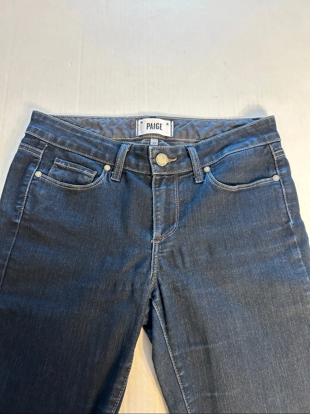 Paige Skyline Skinny Twilight Denim Jean. Sz 27